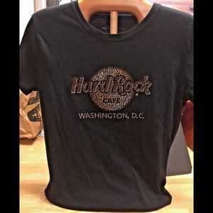 Hard Rock Cafe Washington DC Rhinestone LG SS T Bl